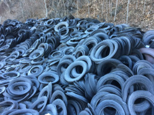 Hundreds of tires in landfill